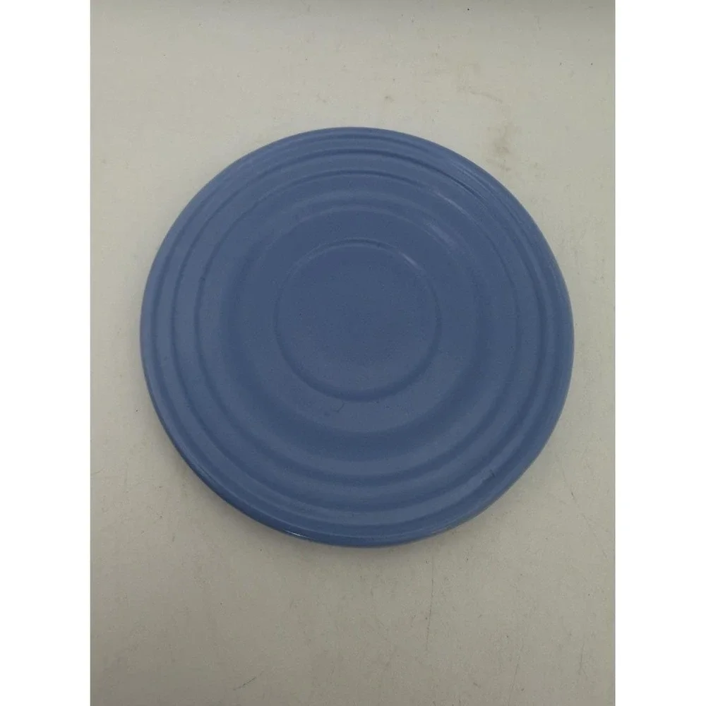 Vintage Hazel Atlas Little Hostess Blue Cup & Saucer Platonite Pastelware